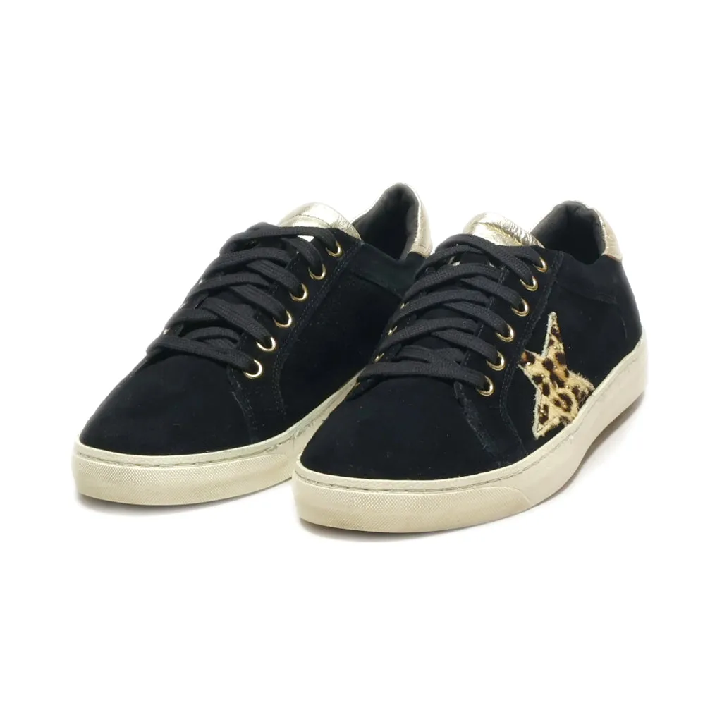 Dune London Leopard Elwinn Low-Top Sneakers Suede Black Colour For Women