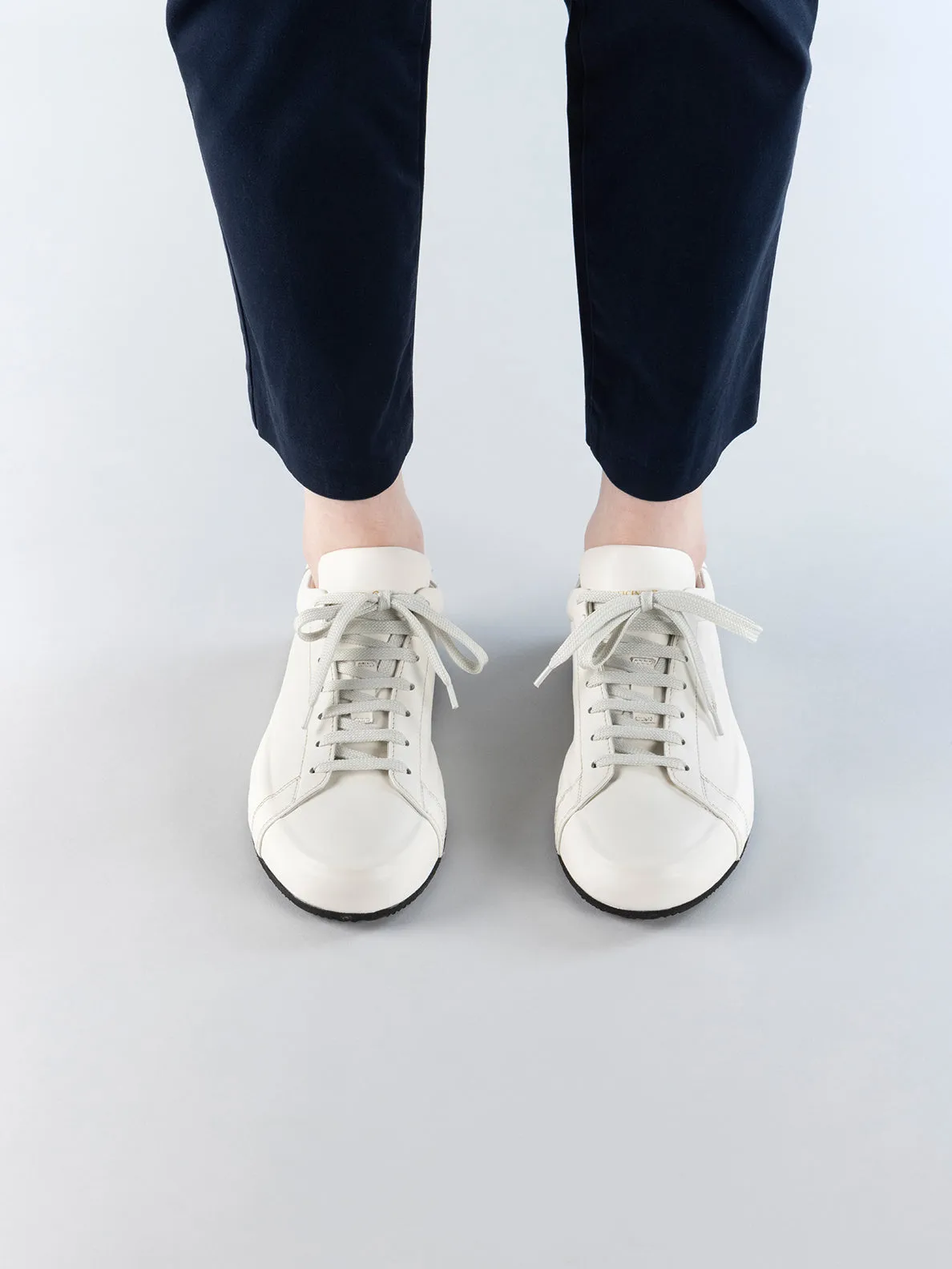 EASY 101 - White Leather Low Top Sneakers