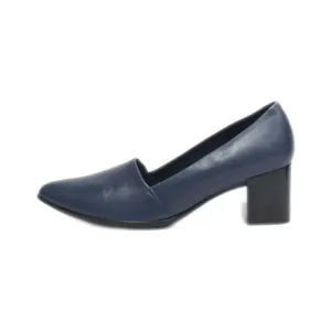 Ecco Mid-Heel Shoes Leather Blue Colour For Women