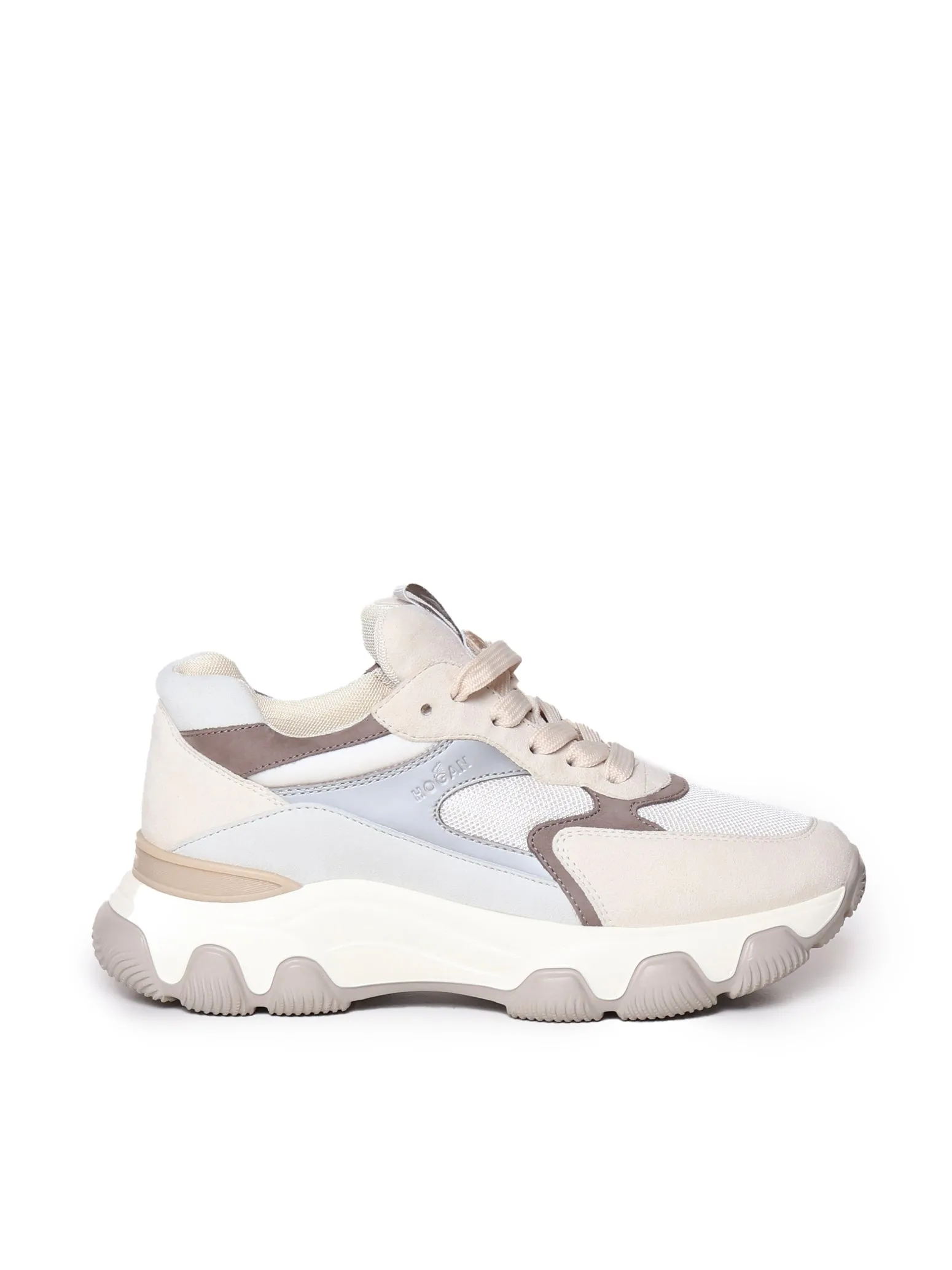 Extralight Chunky Sole Sneakers in Beige Cream