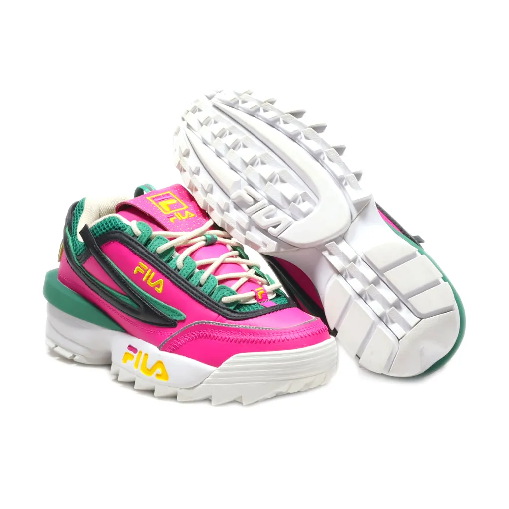 Fila Disraptor Ii Exp Low-Top Sneakers Leather Pink Colour For Women