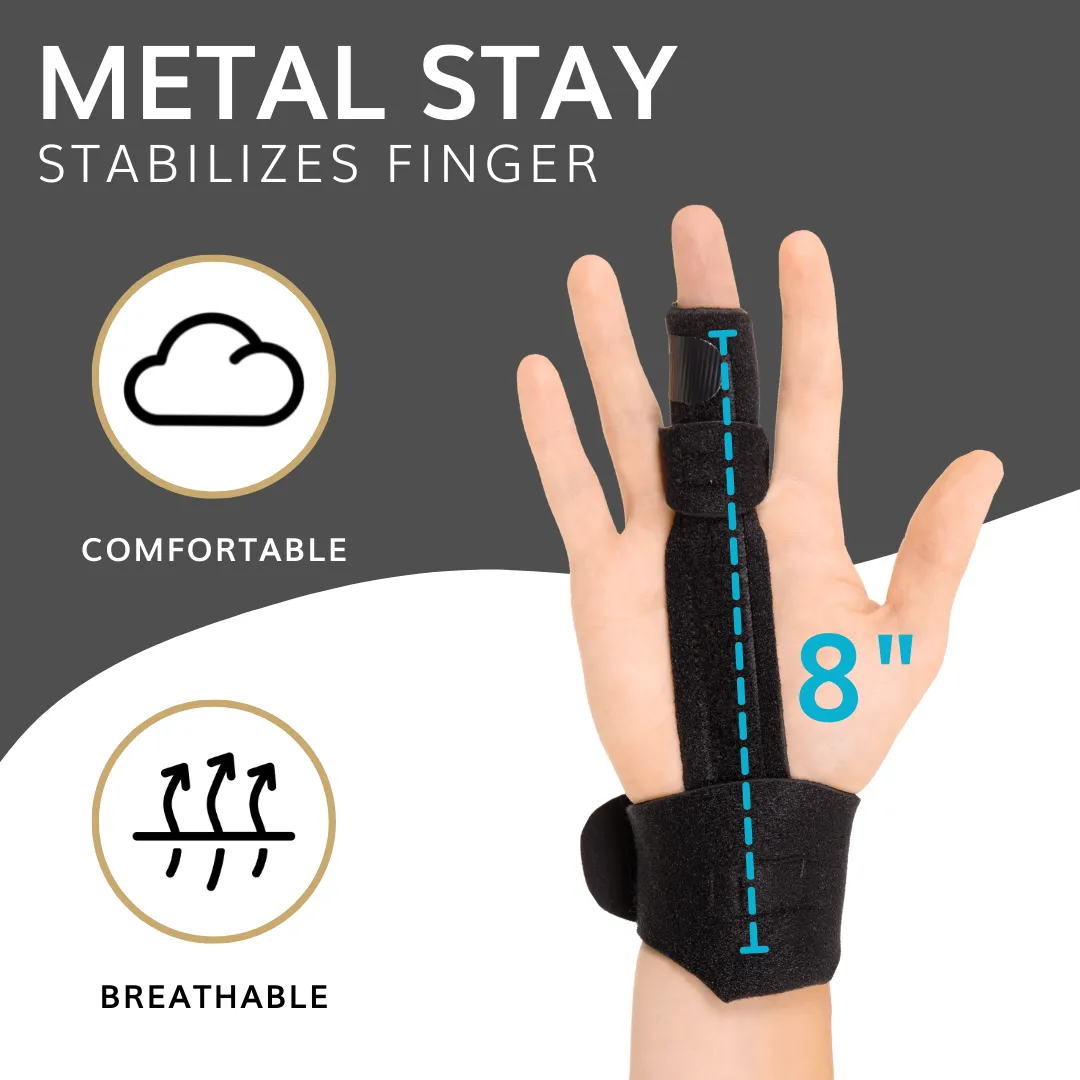 Finger Immobilizer Splint | Support Brace for Trigger Finger, Sprained or Broken Knuckle Treatment