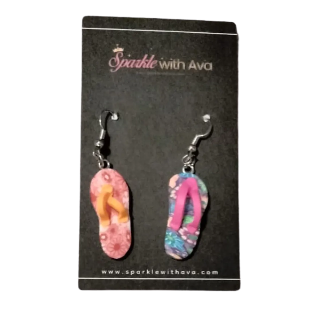 Flip Flop Dangle Earrings | Women's Beach Flip Flop Earrings