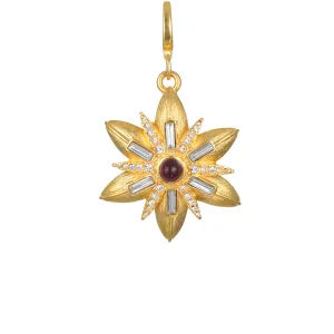 Floral Starburst Clip-On Charm