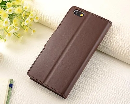 Fold Series Huawei P8 Flip Leather Case - Coffee