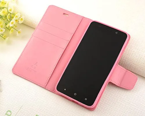 Fold Series Huawei P8 Flip Leather Case - Pink