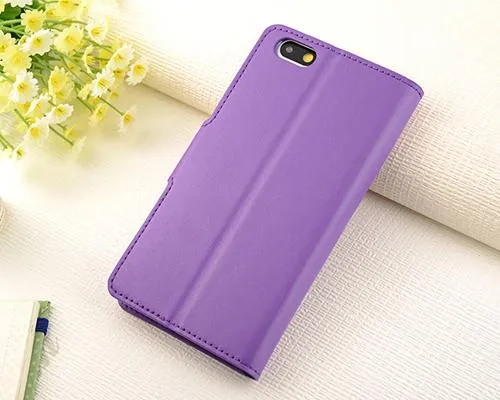 Fold Series Huawei P8 Flip Leather Case - Purple