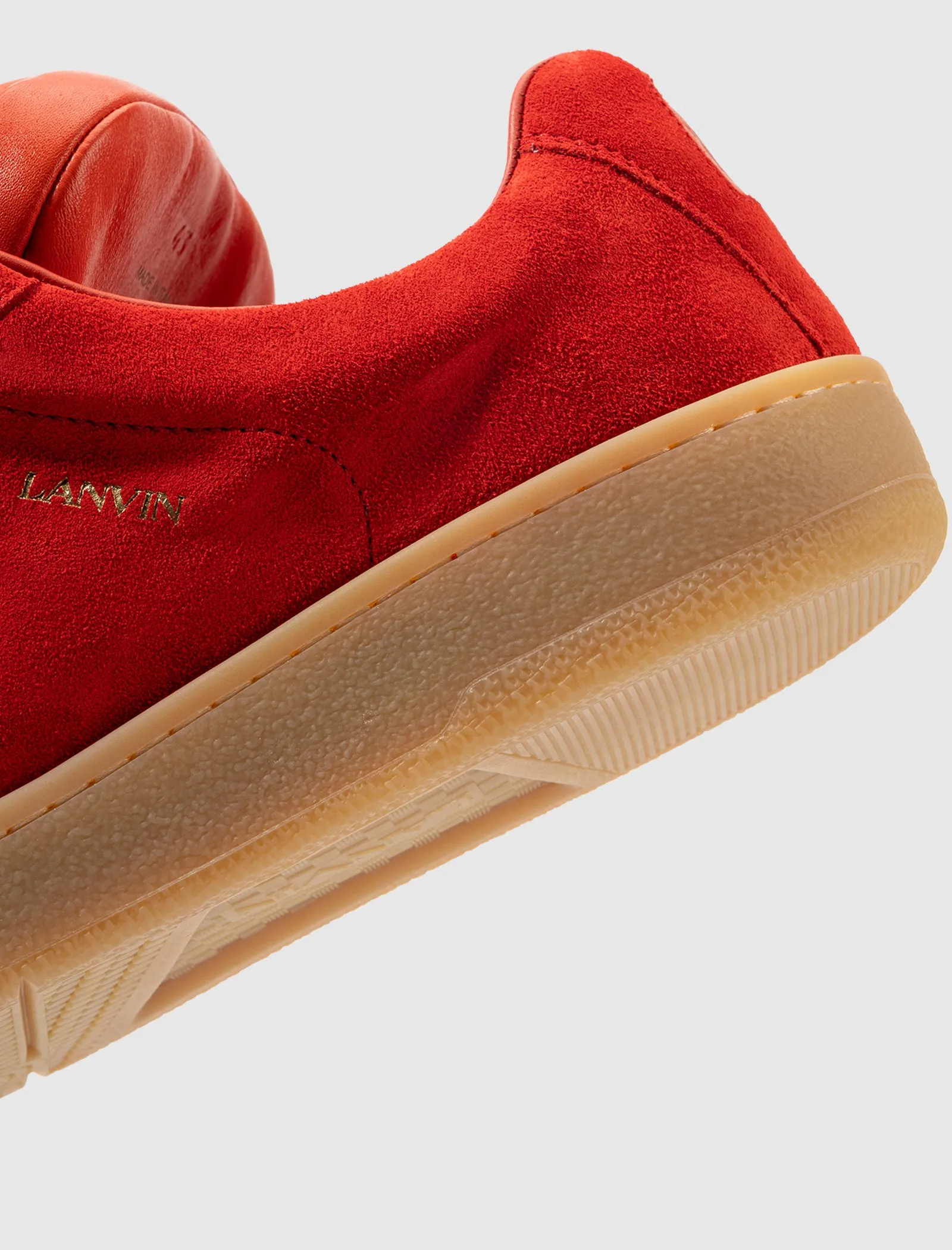 FUTURE X HYPER CURB SNEAKERS IN LEATHER AND SUEDE (RED/ORANGE)