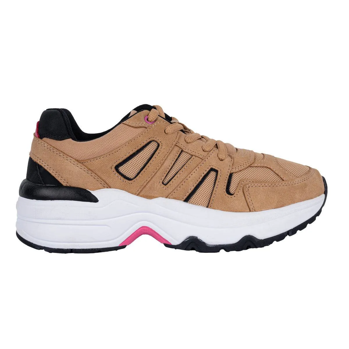 Graceland Chunky Sneakers Leather Beige Colour For Kids