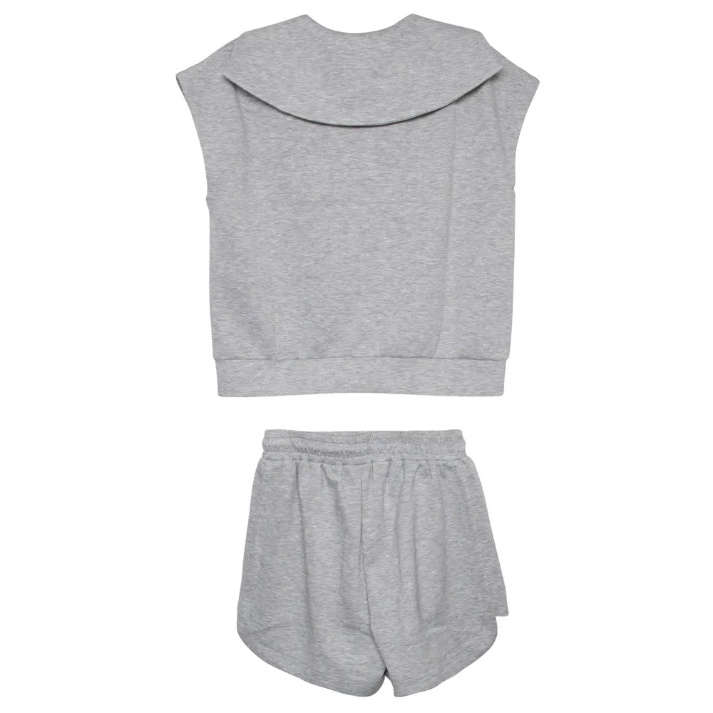 Gray Wholesale Scuba Two Piece Set