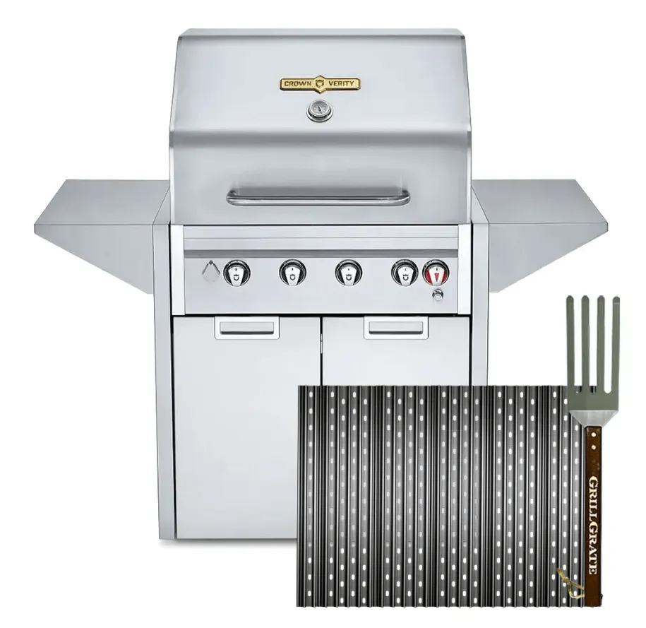 Grillgrate Replacement GrillGrate Set for Crown Verity Estate Series 30 (Custom Cut) CC20.875-24-5G