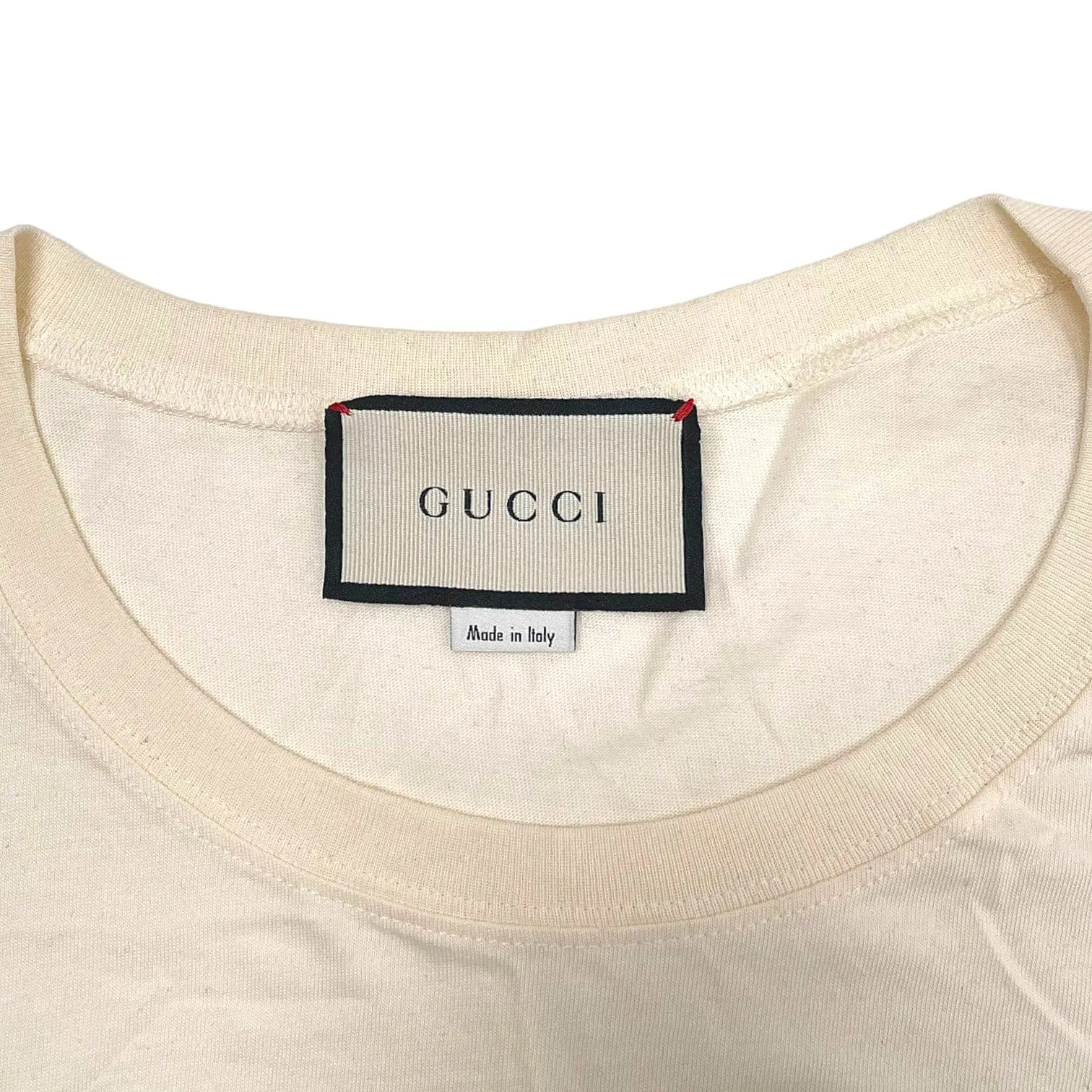 Gucci I Know Everything About Love Short Sleeve Tee Shirt Cream Pre-Owned