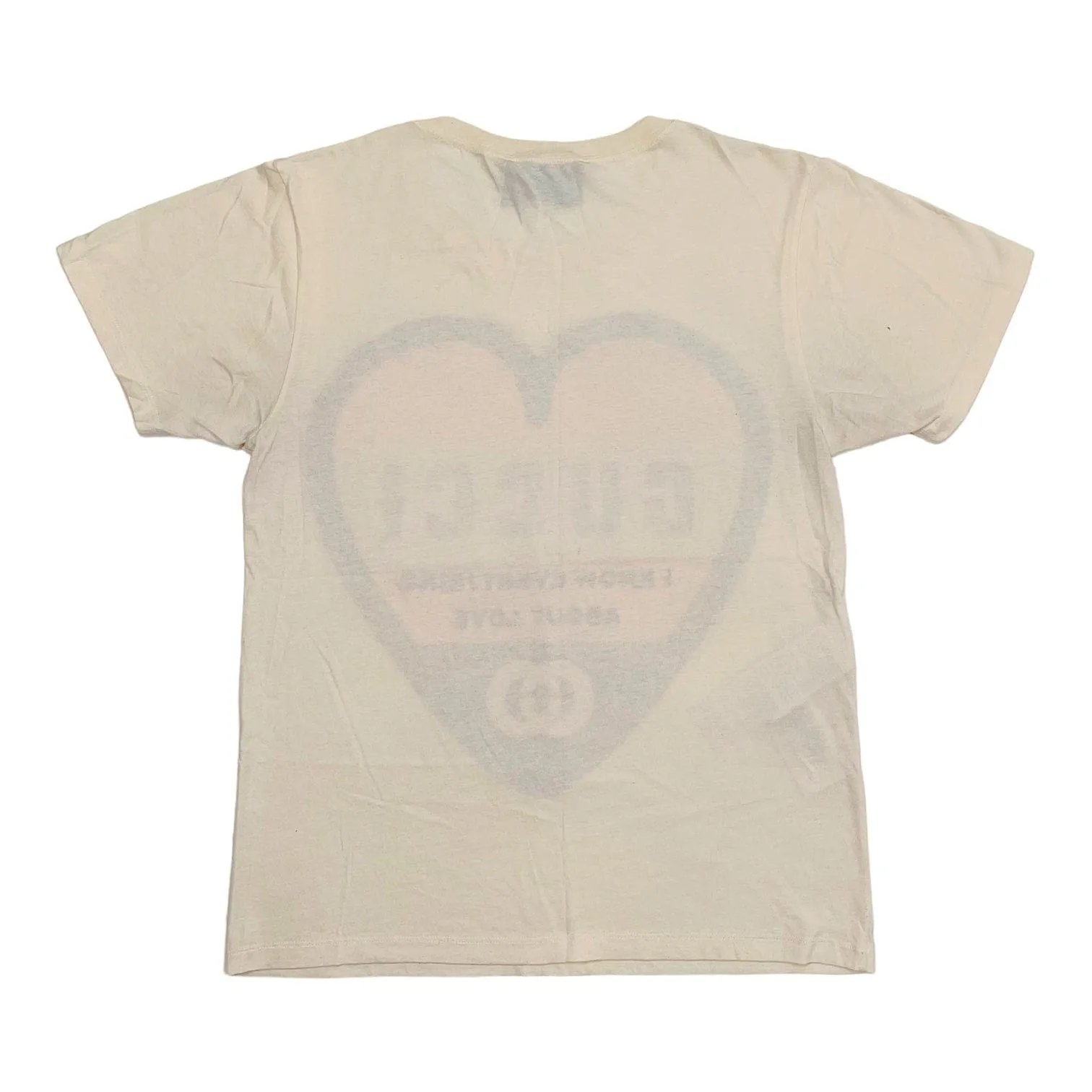 Gucci I Know Everything About Love Short Sleeve Tee Shirt Cream Pre-Owned