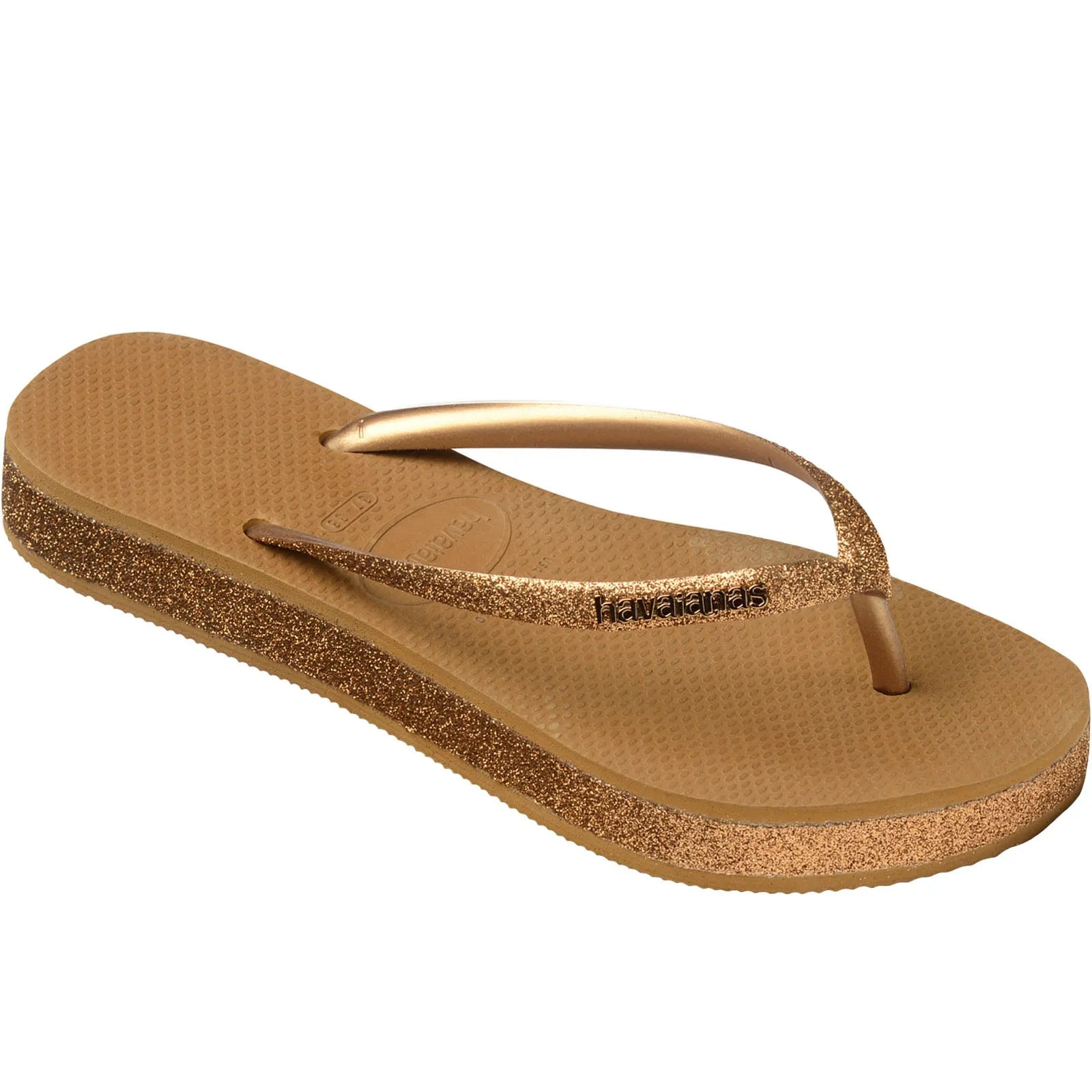 Havaianas Slim Flatform Sparkle Flip Flops