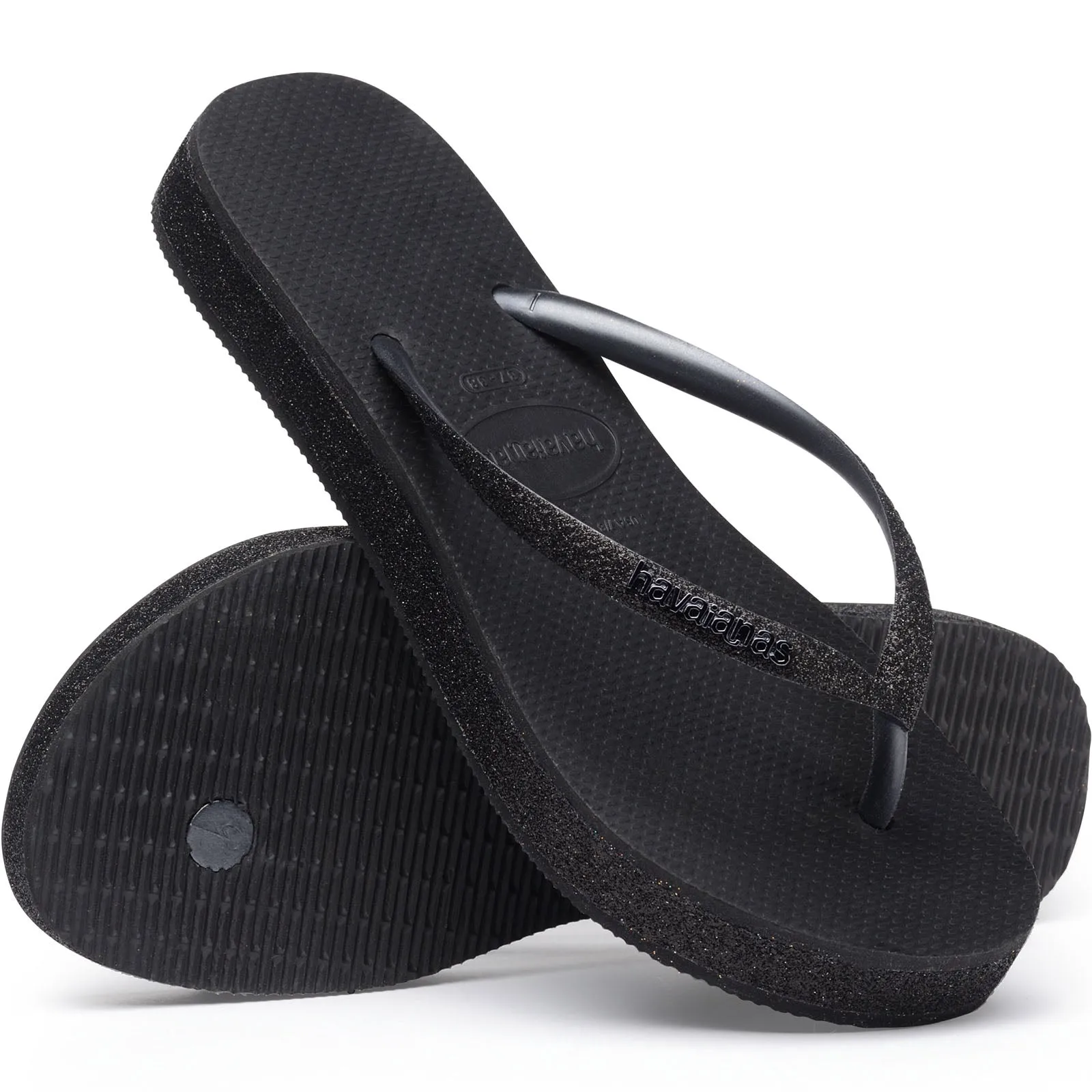 Havaianas Slim Flatform Sparkle Flip Flops