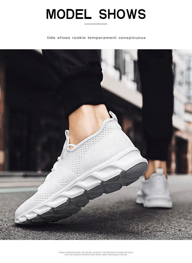 Hnzxzm Couple Casual Sports Shoes Men Women Mesh Breathable Comfortable Jogging Trainer Shoes Outdoor Walking Black Sneakers