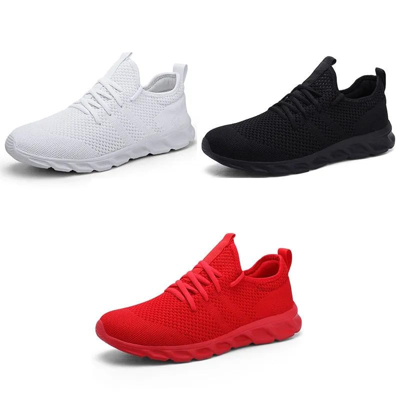 Hnzxzm Couple Casual Sports Shoes Men Women Mesh Breathable Comfortable Jogging Trainer Shoes Outdoor Walking Black Sneakers