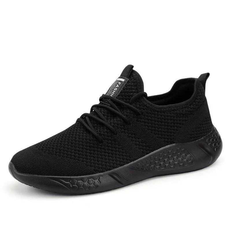 Hnzxzm Man Sneakers Men's Shoes Breathable Sneakers Men Lacing Outdoor Jogging Shoes Black Shoes for Men Casual Shoes Men Black