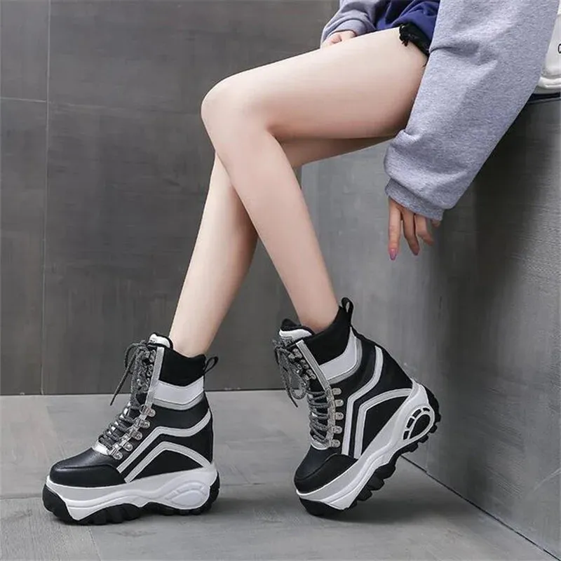 Joskaa 2024 New Women Chunky Ankle Platform Sneakers