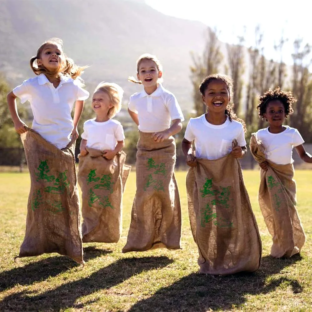 Kicko Popular Burlap Potato Sack Race Bag - 24 x 36 Inches 1 Piece Natural Eco-Friendly