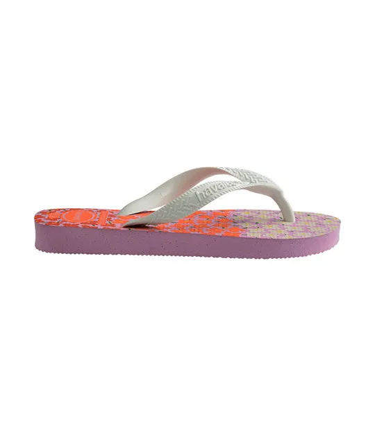 Kids Flores Flip Flops Fresh Lavender/White