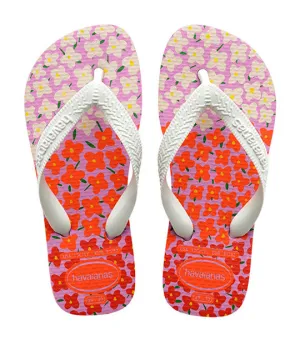 Kids Flores Flip Flops Fresh Lavender/White