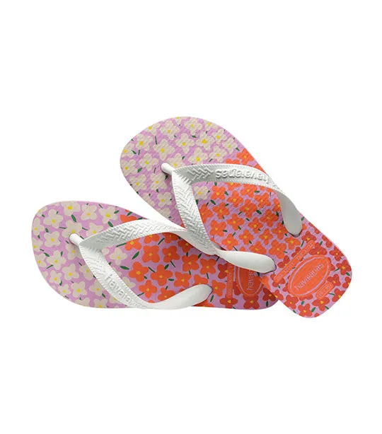 Kids Flores Flip Flops Fresh Lavender/White