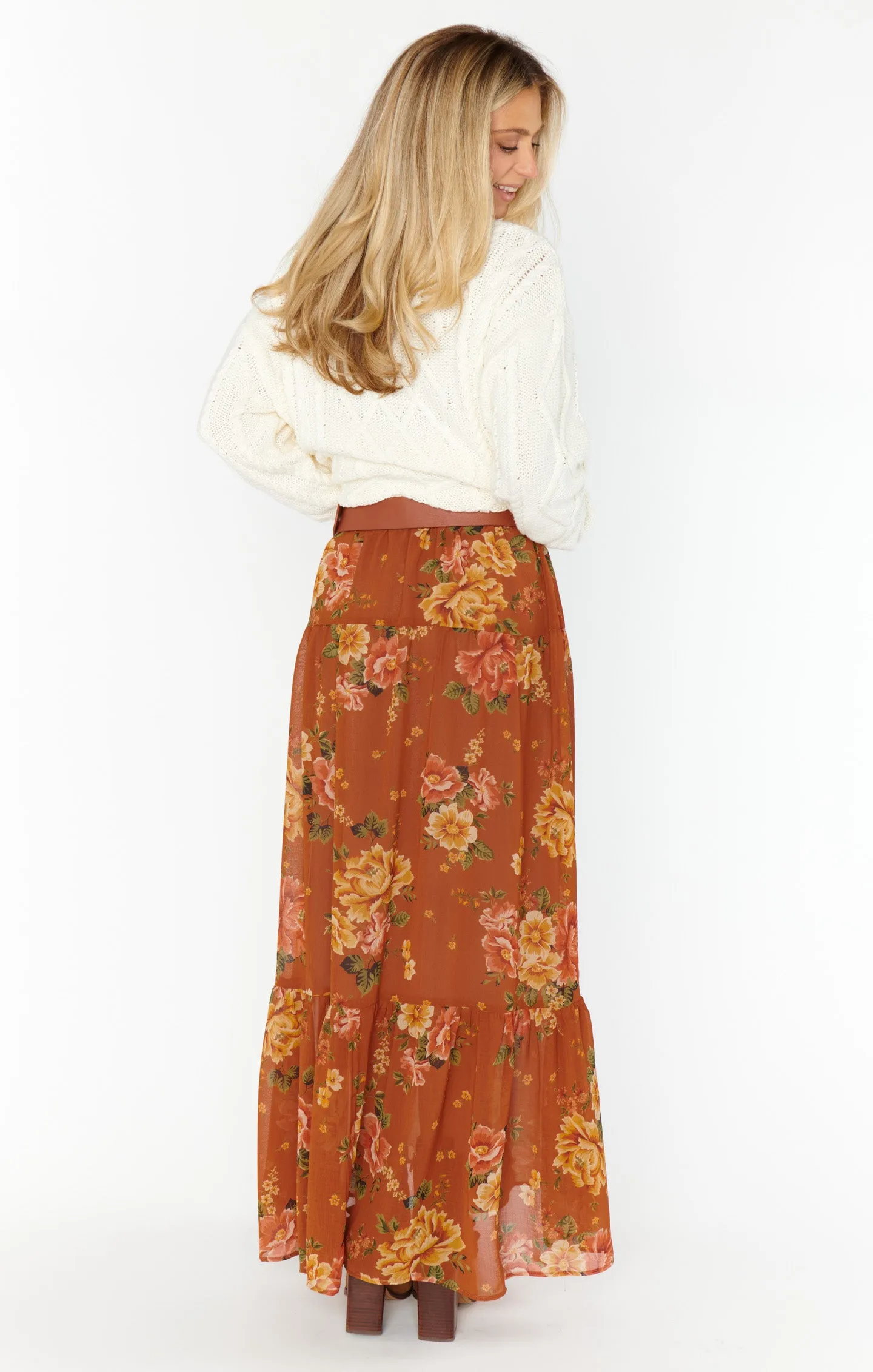 Larina Midi Skirt ~ Garden Harvest