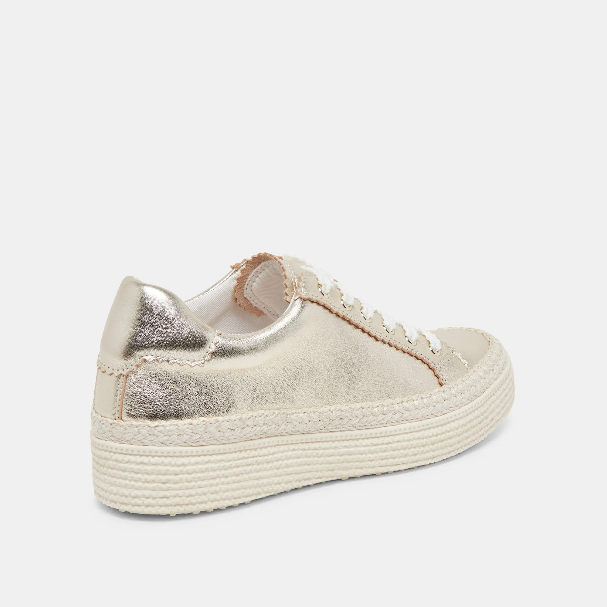 LENNIX SNEAKERS LIGHT GOLD METALLIC LEATHER