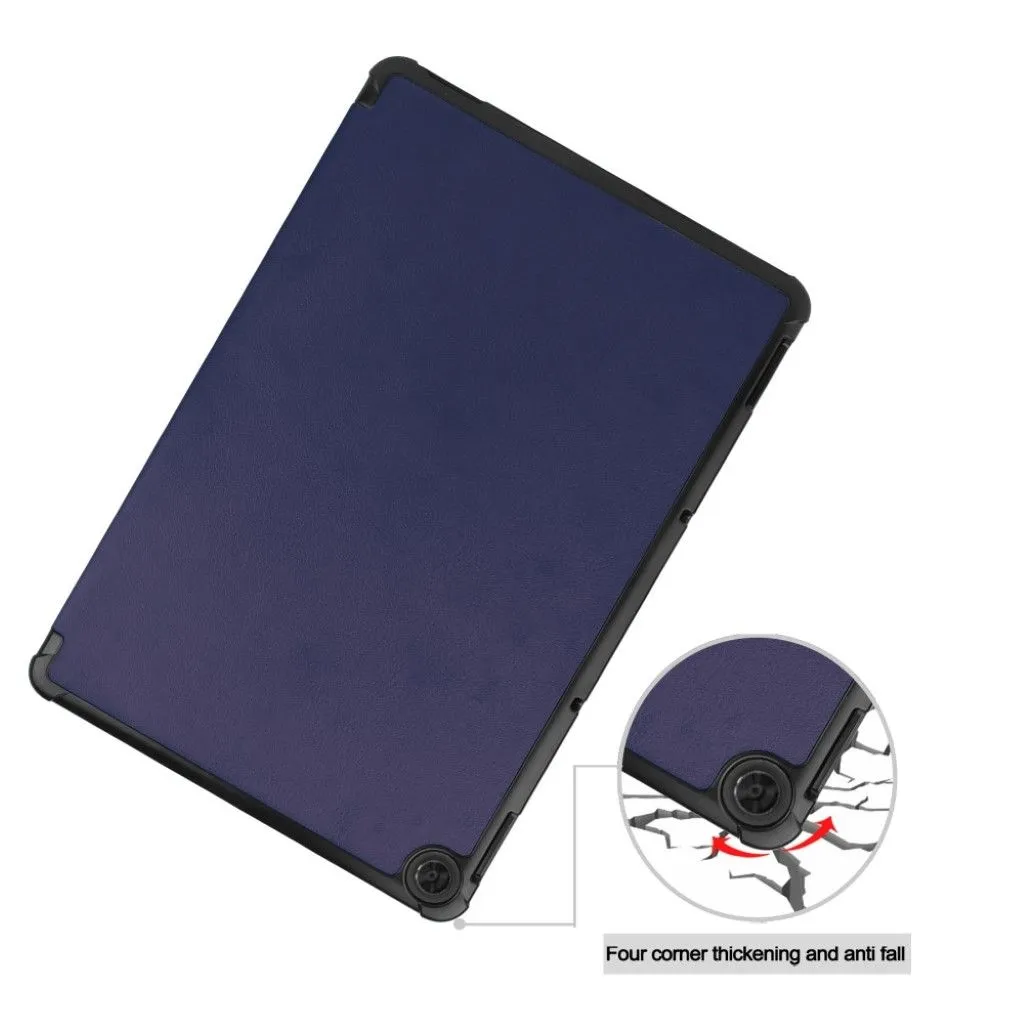 Lenovo Chromebook Duet litchi leather flip case - Dark Blue