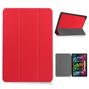 Lenovo Chromebook Duet litchi leather flip case - Red