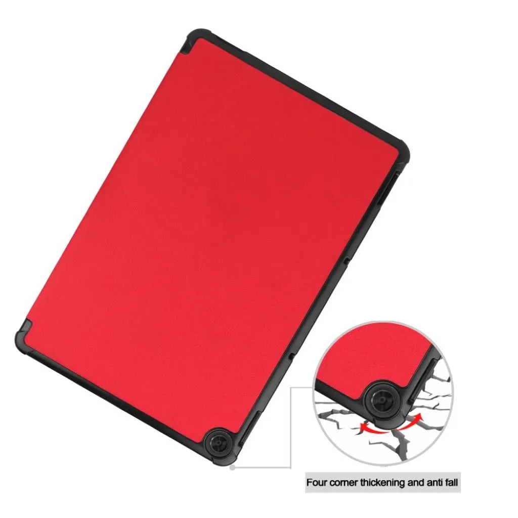 Lenovo Chromebook Duet litchi leather flip case - Red