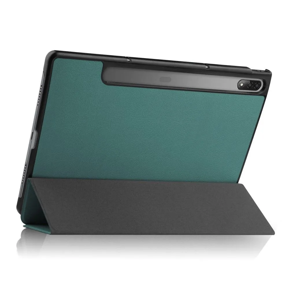 Lenovo Tab P12 Pro tri-fold leather flip case - Green