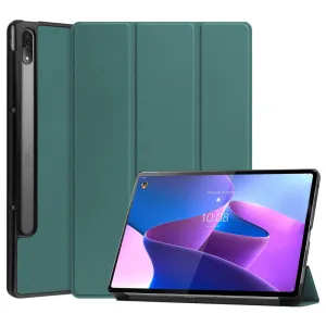 Lenovo Tab P12 Pro tri-fold leather flip case - Green