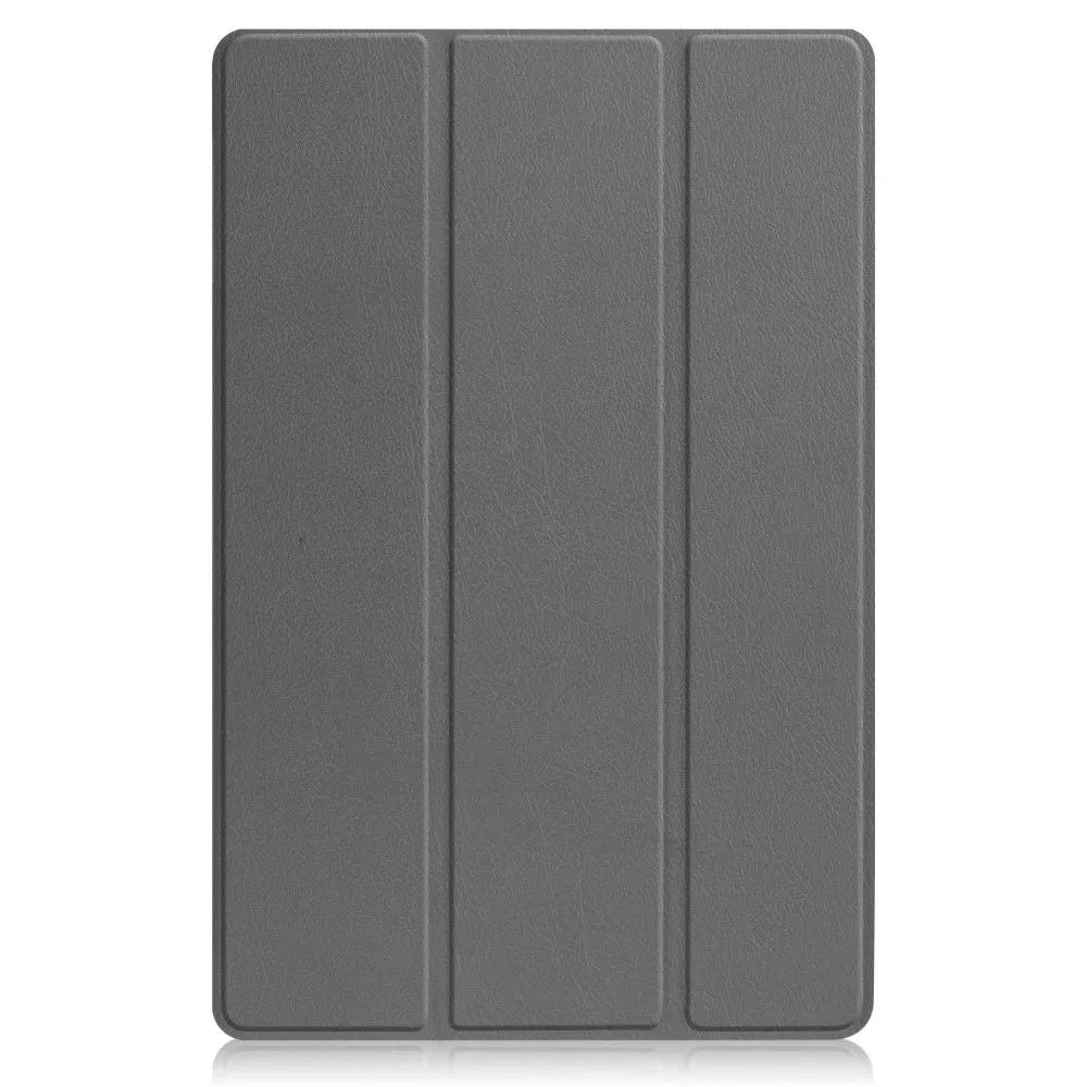 Lenovo Tab P12 Pro tri-fold leather flip case - Grey