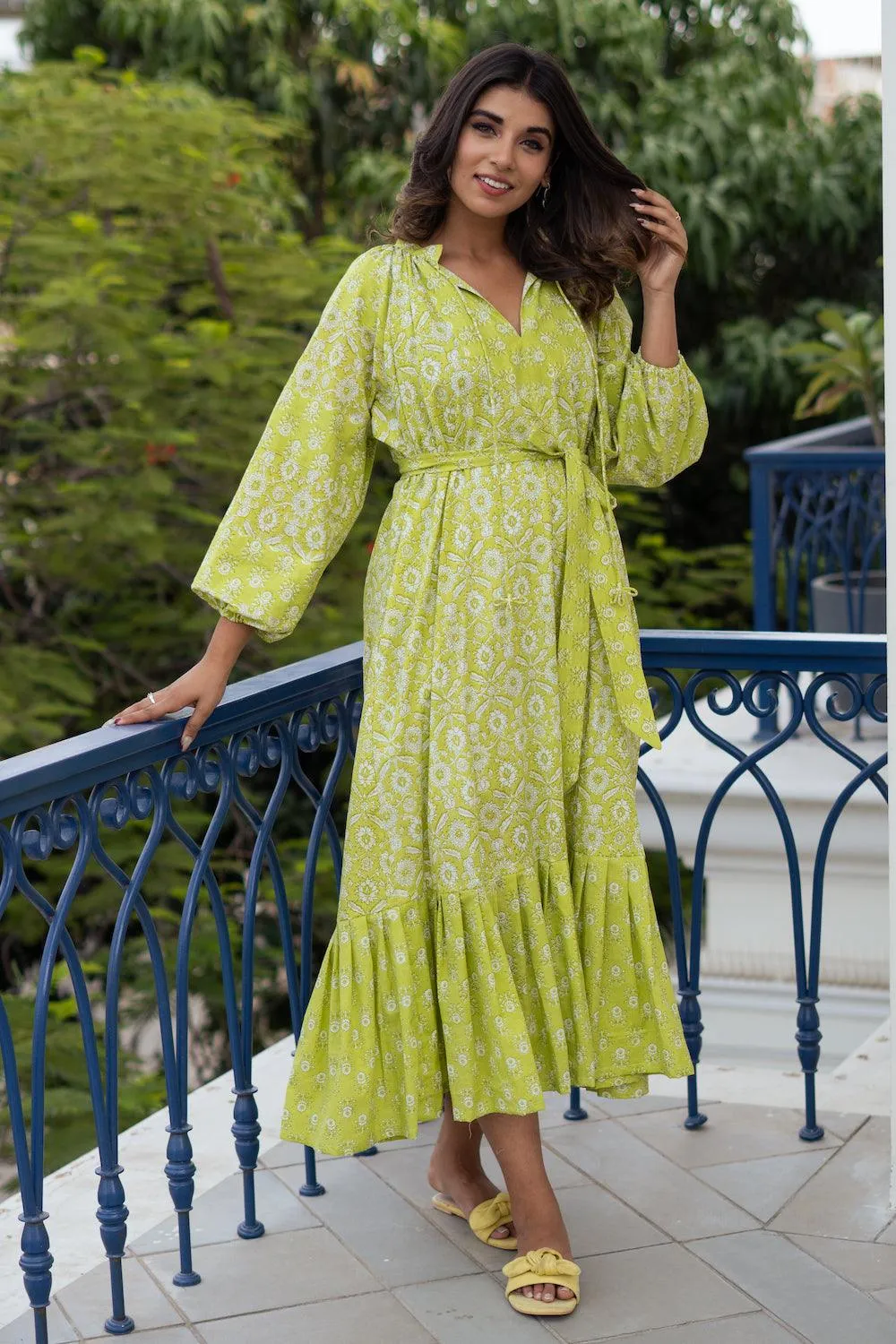 Light Green Frill Maxi