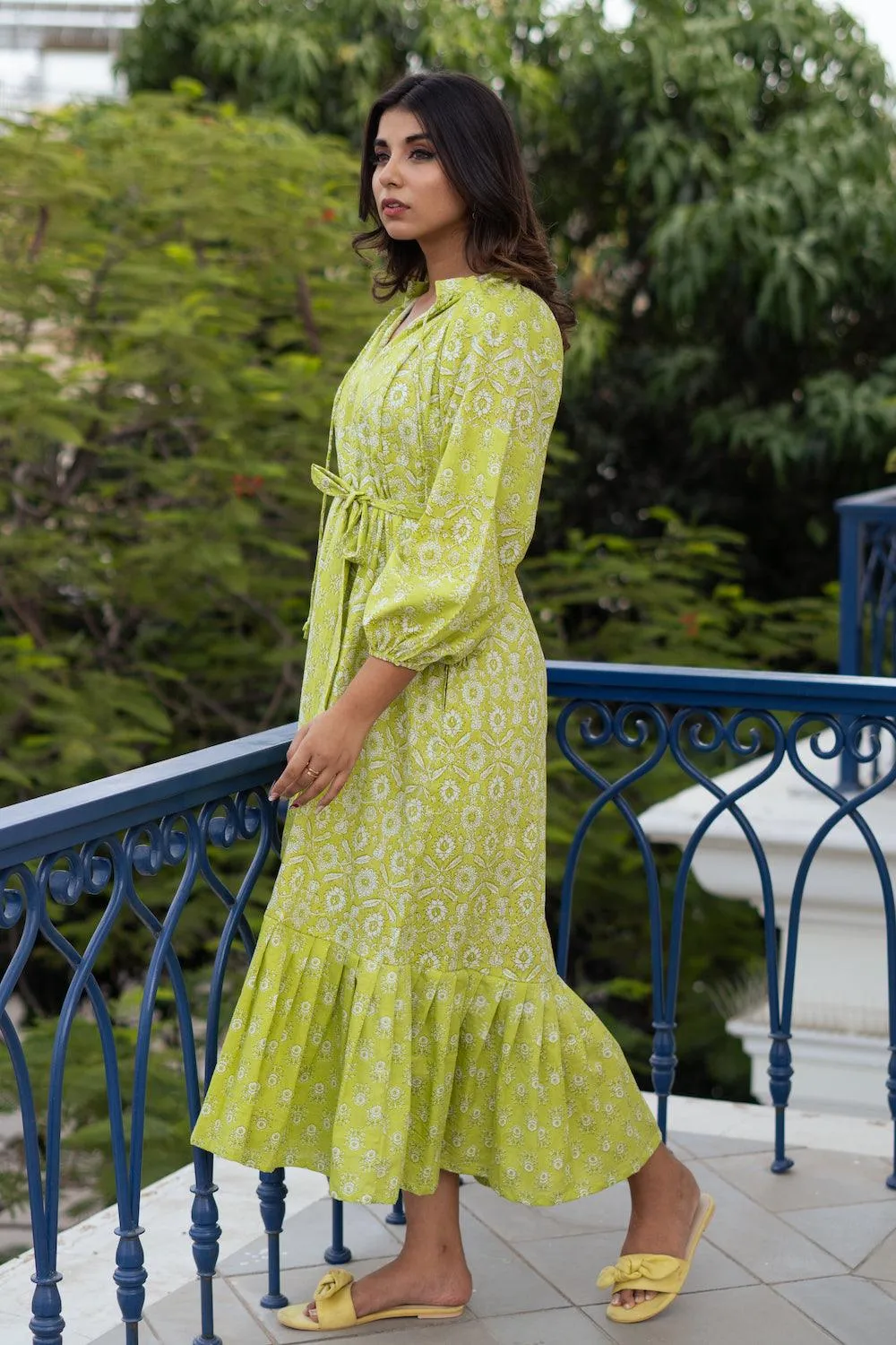 Light Green Frill Maxi