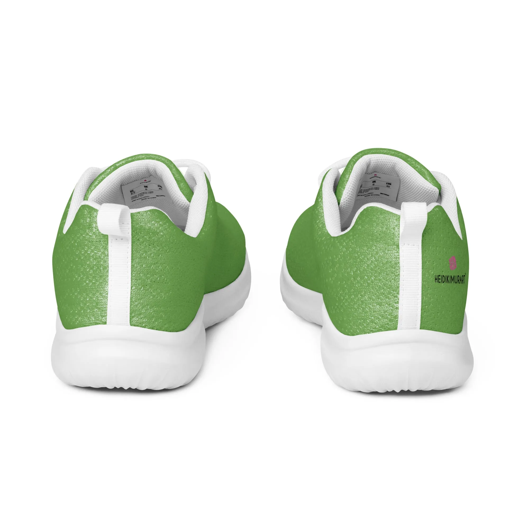 Light Green Men’s Athletic Shoes, Solid Green Color Modern Breathable Lightweight Men’s Athletic Shoes (US Size: 5-13)