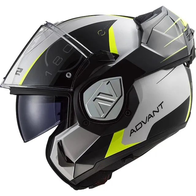 Ls2 Ff906 Advant Codex Modular Helmet White Black-06