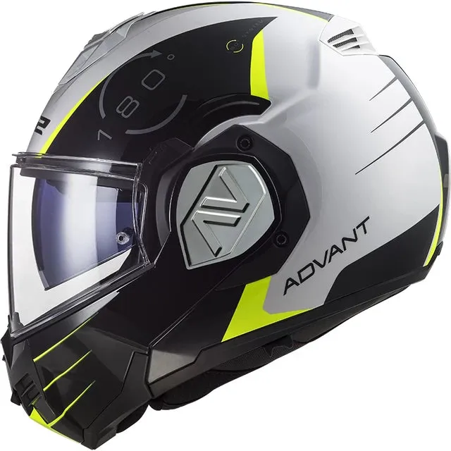 Ls2 Ff906 Advant Codex Modular Helmet White Black-06