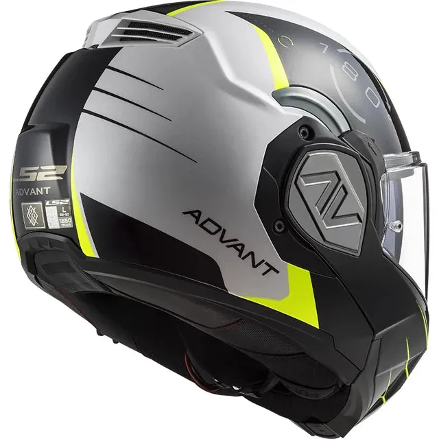 Ls2 Ff906 Advant Codex Modular Helmet White Black-06