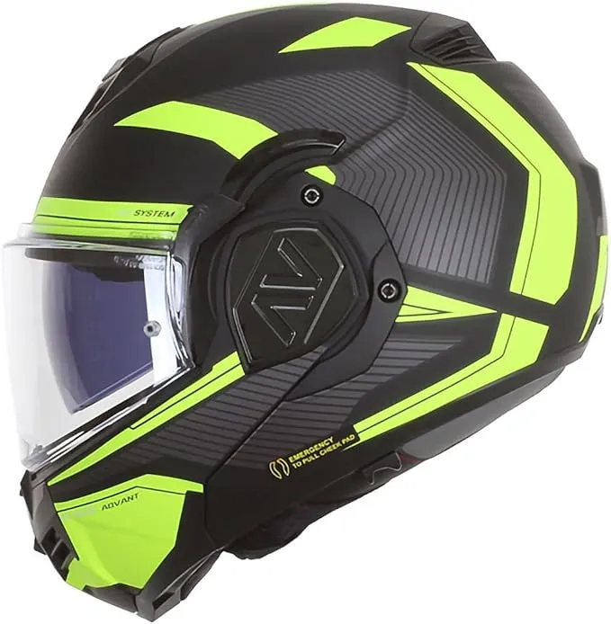 Ls2 Ff906 Advant Revo Modular Helmet Matt Black H-V Yellow-06