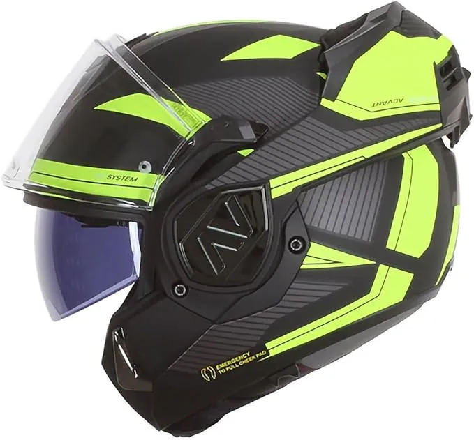 Ls2 Ff906 Advant Revo Modular Helmet Matt Black H-V Yellow-06