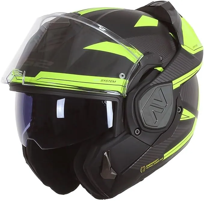 Ls2 Ff906 Advant Revo Modular Helmet Matt Black H-V Yellow-06