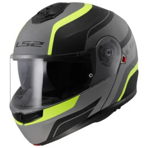 Ls2 Ff908 Strobe  Monza Modular Helmet  M.Black H-V Yellow-06