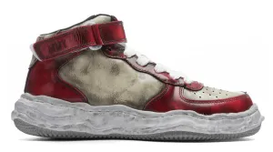 Maison Mihara Yasuhiro Wayne OG Sole Sneaker High Brushed Patent Leather Red