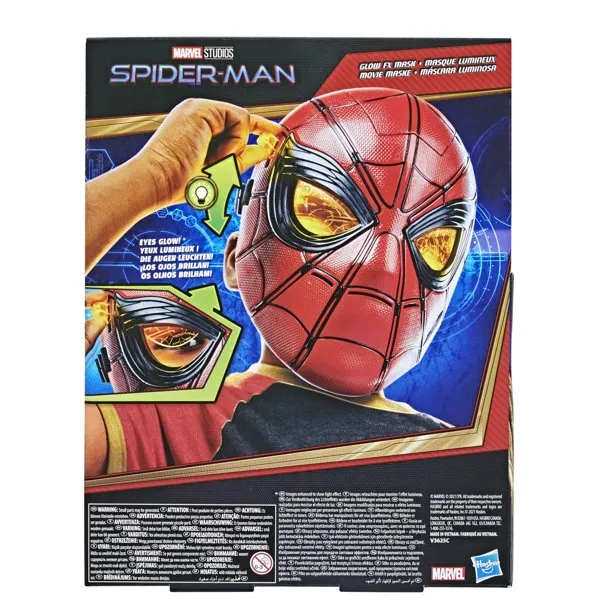 Marvel Spider-Man Glow FX Mask Electronic Wearable Toy With Light-Up Eyes For Role Play