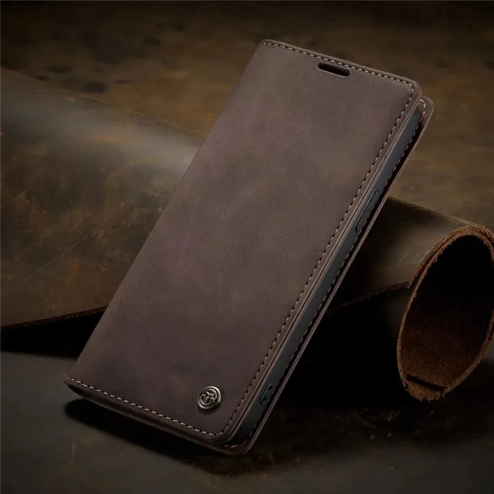 Matte Leather Flip Cover for iPhone 7 8 11 15 XR   Sophisticated Style and Ultimate Protection