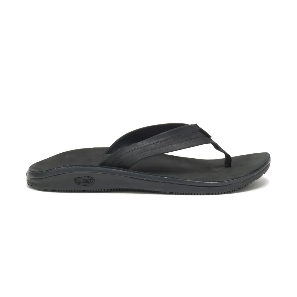 Men's Chaco Classic Leather Flip Color: Black