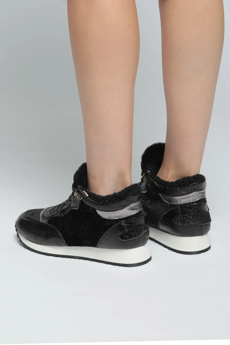 Merino Wool Fur Lined Sneakers